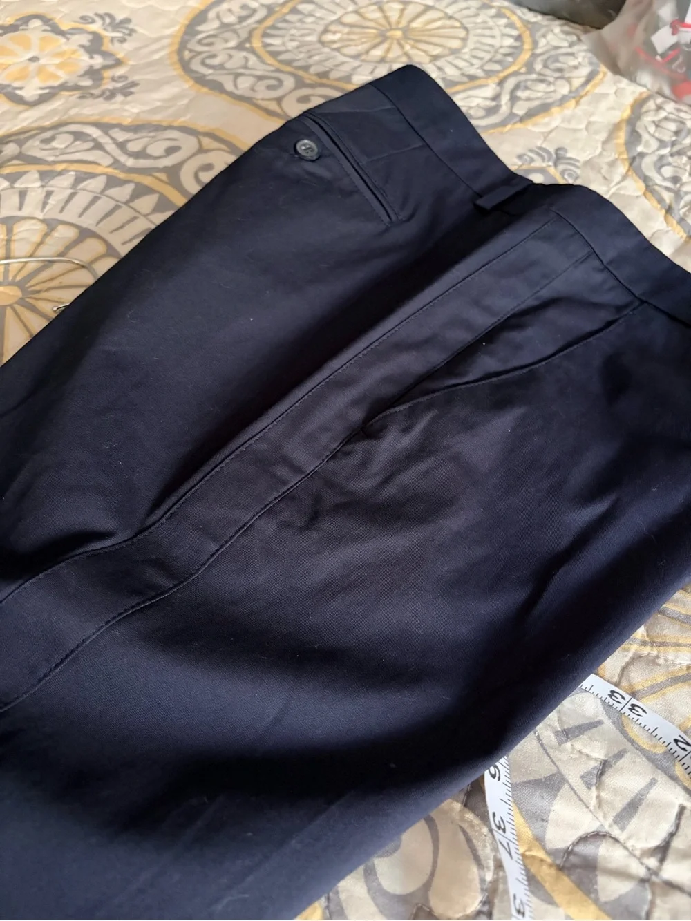 NWT Vince Women’s Side Strap Navy Mid Rise Trouser Pants, Size 12